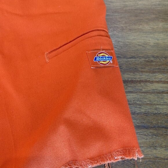 Dickies Canvas Shorts Size 30 Orange Cut Off  Grunge Skateboarding Work - Picture 5 of 11